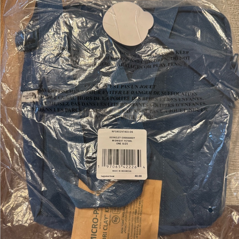 NWT THE NORTH FACE Berkeley Crossbody Bag Midnight Petrol/Algae Blue